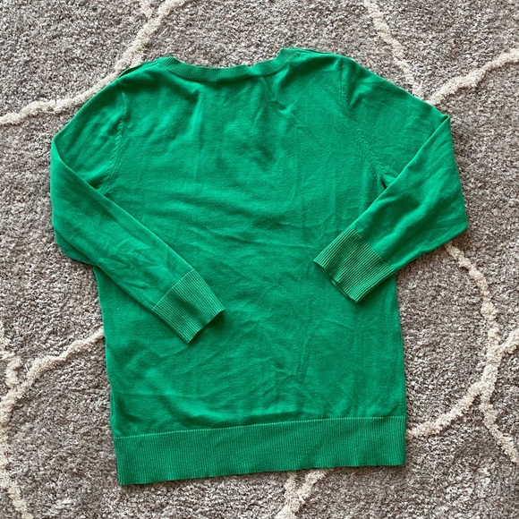 Banana republic emerald green crew neck sweater - Picture 2 of 8